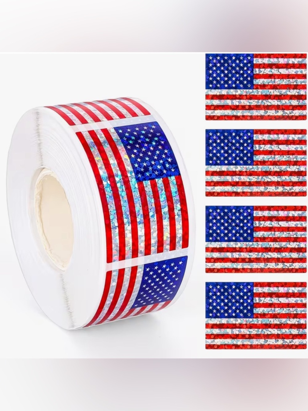 Holographic Glitter Sticker Rolls of 100 - Choose 1 - Picture 3 of 10